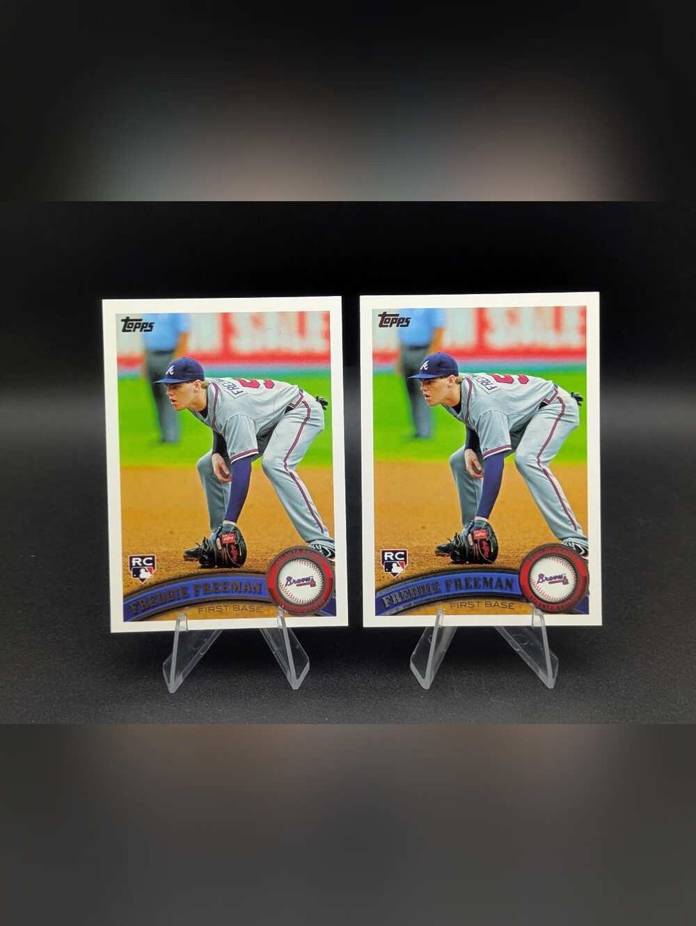 2011 Topps Freddie Freeman #145 Rookie Card Lot (2) RC Atlanta Braves Future HOF